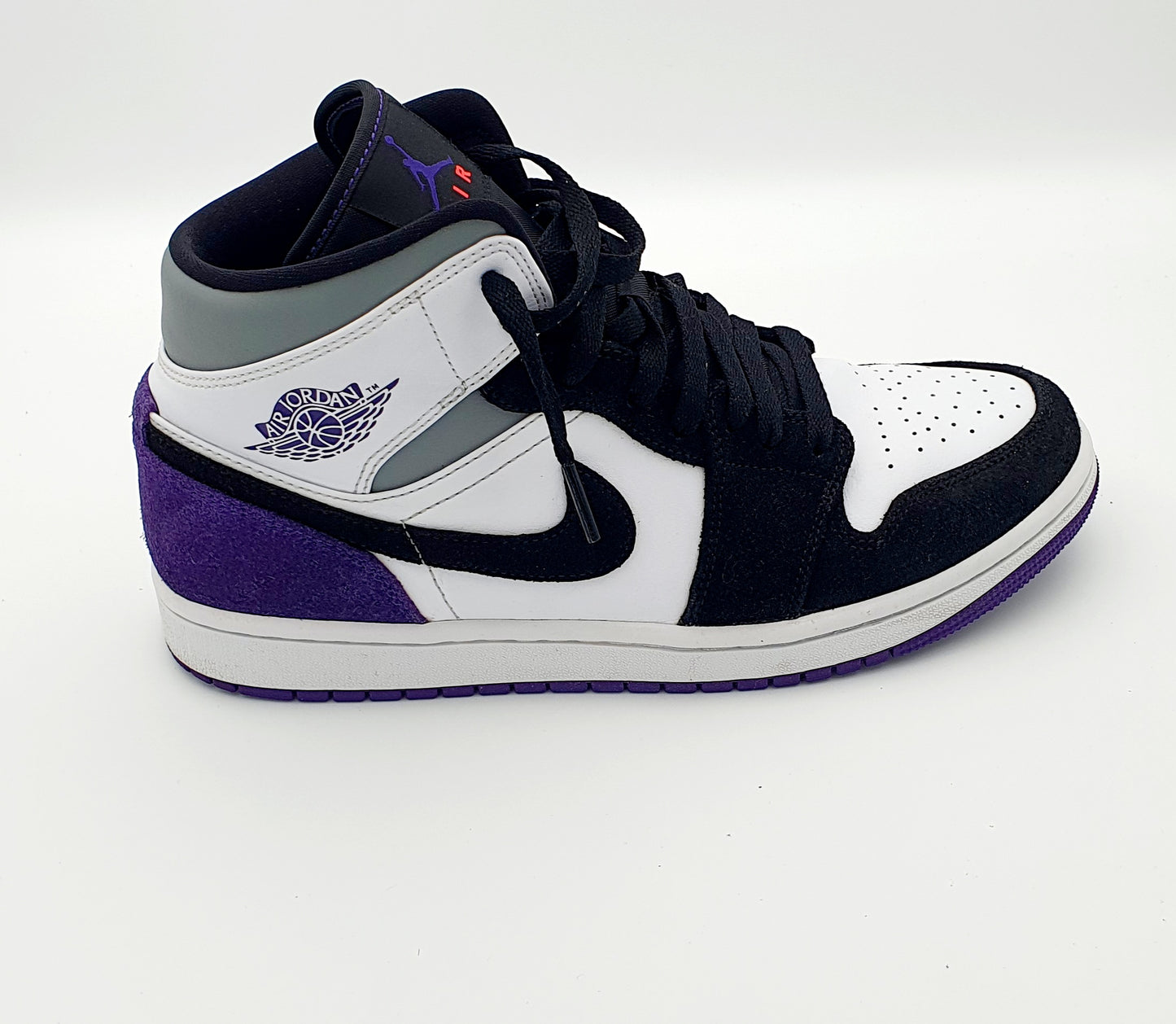 Nike Air Jordan 1 Mid Varsity Purple Black Gr. EU 42 / 26.5 cm