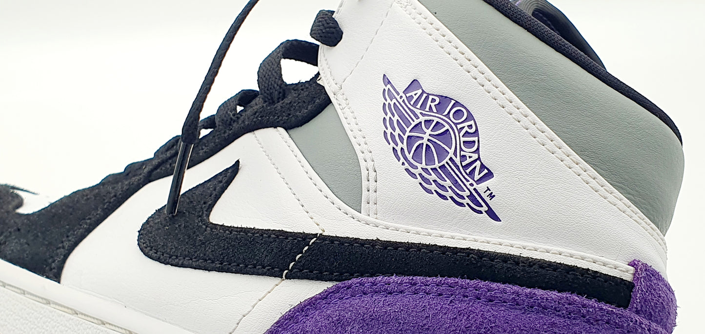 Nike Air Jordan 1 Mid Varsity Purple Black Gr. EU 42 / 26.5 cm