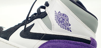 Nike Air Jordan 1 Mid Varsity Purple Black Gr. EU 42 / 26.5 cm